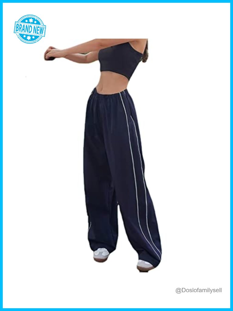 Baggy Y2k Parachute Pants With Drawstring Legs